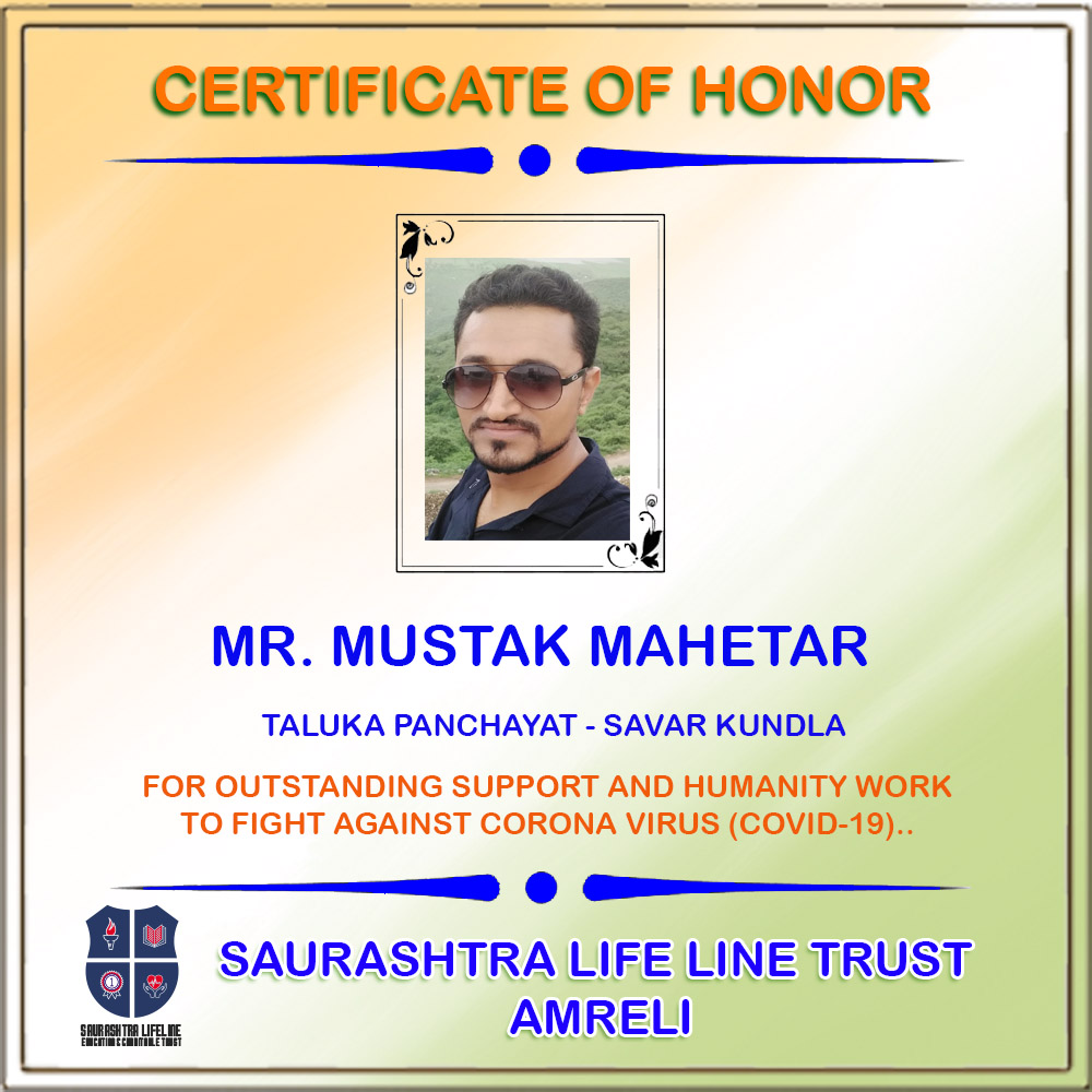 Certificate of Honor